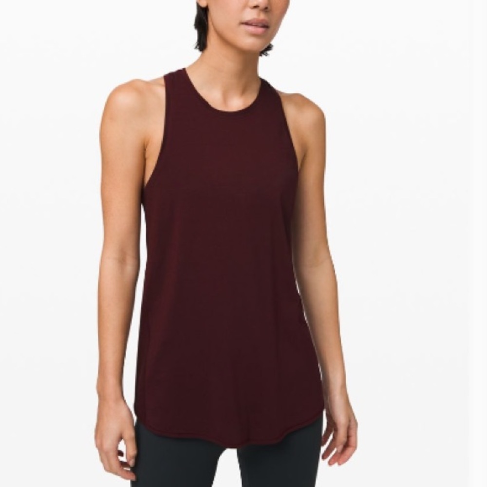 Lululemon athletica all tied up tank - size 8 - garnet